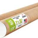 3" x 36" Reinforced Kraft Paper Mailing Tube, Pack of 2 Tubes with 4 Caps Secure USPS Approved Poster Tube Made in USA Cardboard Tube for Shipping and Storing Posters, Prints, Artwork