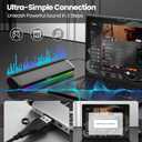 Tylubio Computer Speakers for Desktop, HiFi Stereo PC Soundbar with Dynamic RGB Lighting, USB & Type-C Plug&Play, Volume Control Knob, Wired Speakers for Gaming, Laptop, Monitor, Office