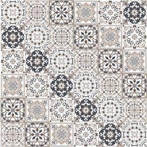 36 PCS Wall Tile Stickers for Kitchen Peel and Stick Backsplash 3.9 x 3.9 Inch Bohemia Self Adhesive Wall Tiles Sticker Easy to Apply Just Peel and Stick for Home Kitchen Backsplash Decor