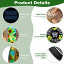 2PC Solar Lantern Outdoor Waterproof Glass & Metal Garden Decor Gifts for Women Mom Grandma Large Hanging Solar Light Tabletop Lamp for Yard, Patio, Porch (Butterfly)