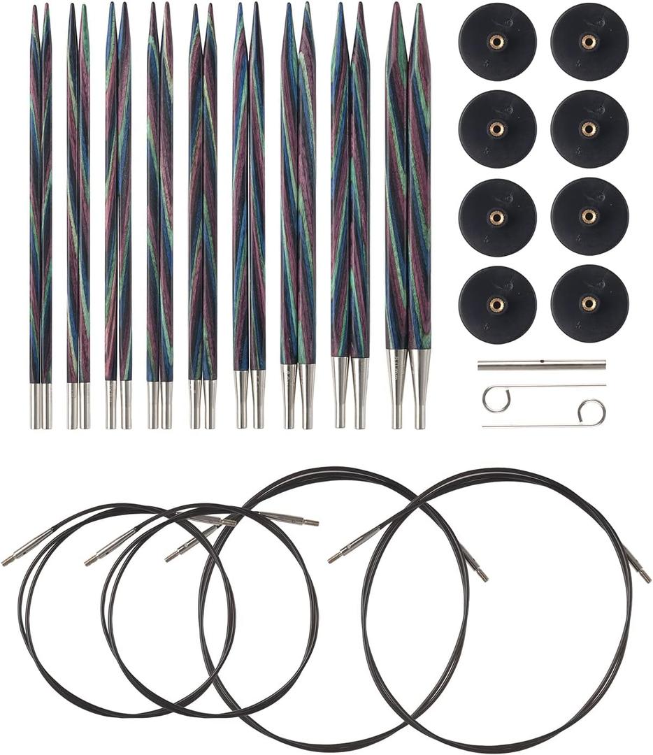 Knit Picks Options Square Wood Interchangeable Knitting Needle Set - US 4-11 (Foursquare)