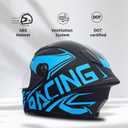 SanQing Kids Full Face Motorcycle Helmet Motocross Dirt Bike ATV BMX Go-Kart Off-Road 4 Wheeler Boy Girl Children Helmet with Sun Visor DOT Approved, Small 49-50