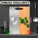 Stainless Steel Cutting Board for Kitchen, Large Cutting Board, Non Toxic, Double-Sided for Meat/Fruit/Vegetable, Dishwasher Safe & Handwasher Clean, Durability, 12" x 18"