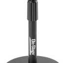 On-Stage DS7200B Adjustable Desktop Mic Stand (for Recording, Streaming, Podcasting, Bass, Drums&Amps, Adjustable Height, Round Weighted Base, 5/8-27 Threading, Metal, Black)