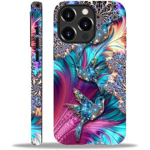 for iPhone 15 Pro Max Case with 2-in-1 Glossy All Inclusive Anti Fall Doublelayer Protection Soft TPU+PC Back Pattern Case Compatible with iPhone 15 Pro Max 6.7inch for Women Diamond Bird