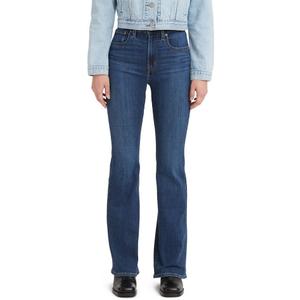 Levi's Women's 726 High Rise Flare Jeans (Size 27, Dark Indigo Worn in)