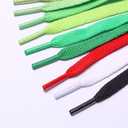 2 x 2 Pairs Flat Shoelaces for Athletic Running Sneakers Casual Shoes Unisex Colorful Shoe Laces Polyester