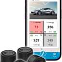 FOBO TIRE LITE TPMS Sensor - Wireless Tire Pressure Monitoring System with Bluetooth 5.0 | Real-Time Tire Pressure Sensor | Easy DIY Installation for Car SUV & 4x4 | Compatible with iOS & Android