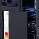 harusaki   iPhone 17 Pro Max Wallet Case with Hidden Card Slot - Wireless Charging Compatible iPhone 17 Pro Max Case with Card Holder for Men and Women (Black)
