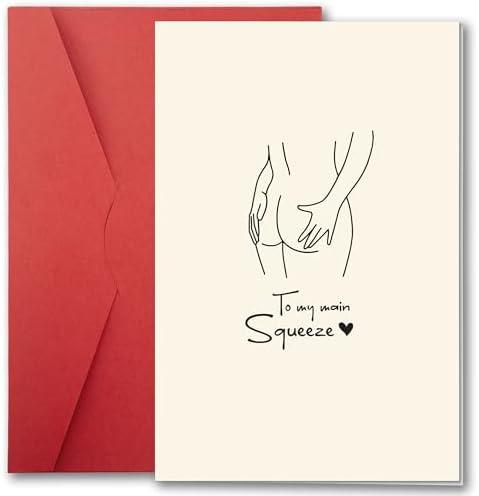 Valentines Day Cards For Him, Her, Anniversary Card For Boyfriend, Girlfriend, Board Game Lovers, Cute, Funny, Romantic Birthday, V Day Gifts For Fiance, Husband, Wife, Men, Women (To My Main Squeeze)