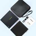 External CD DVD Drive with 4 USB Ports and 2 TF/SD Card Slots, USB 3.0 Portable CD/DVD Disk Drive Player Burner Reader Writer for Laptop Mac PC Windows 11/10/8/7 Linux OS with Carrying Case