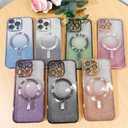 2 x Phone Case Designed for 14 Pro Max Glitter Bling Plating Phone Cover Shockproof Protection Anti-Scratch Case for Women - Gold