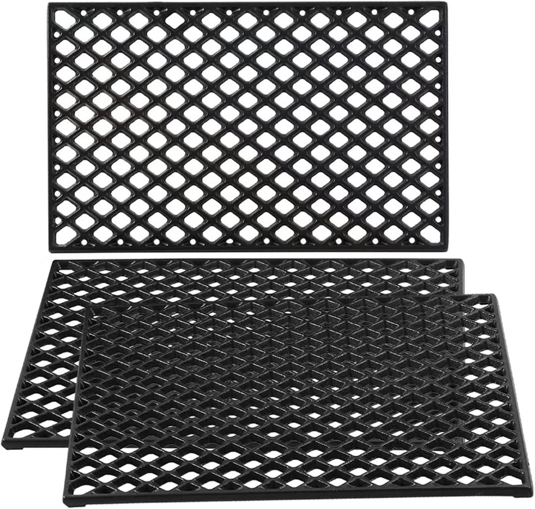 BAC367 HDW194 Grill Grates Grill Replacement Parts for Traeger Grill Grate Traeger Texas Pro Series 34 Century 885 Texas Elite 34 Traeger Pellet Grill Parts Texas Elite Cast Iron Cooking Grates 3Pcs