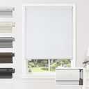 Joydeco No Tools No Drill Window Blinds for Indoor Windows, Blackout Shades Cellular Shades Cordless, No Drill Blinds for Windows, Window Shades for Home, Bedrooms, Doors (White, 61" W x 96" H)