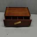 Tea Bag Organizer, Tea Organizers and Storage, Tea Box Organizer Storage Box, Tea Station Organizer for Countertop, Tea Caddy for Wood Tea Holder Organizers for Removable Drawer (Brown)