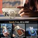 TLIKEMISS [CD Ring Compatible with MagSafe Invisible Stand] Magnetic for iPhone 15 Pro Case, [Electroplated Bumper Non-Yellowing][Look as Bare iPhone] Slim Clear Case with Holder for Women Men Girls