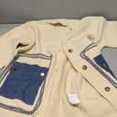 Seltaon Womens Cardigan Sweaters Oversized Chunky Button Down Cardigans Long Sleeve Sweater Jacket Coat with Denim Pockets (Large, White01)