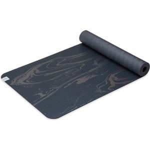 Gaiam Dry-Grip Yoga Mat - 5mm Thick Non-Slip Exercise & Fitness Mat for Standard or Hot Yoga, Pilates and Floor Workouts - Cushioned Support, Non-Slip Coat - 68 x 24 Inches (Marbled)