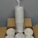 12 oz Coffee Cups 120 Pack, Disposable Coffee Cups 12 oz Paper Cups - Insulated Paper Coffee Cups Fancy Hot Cup for Hot/Cold Drinks, Wedding/Baby Shower/Office, White