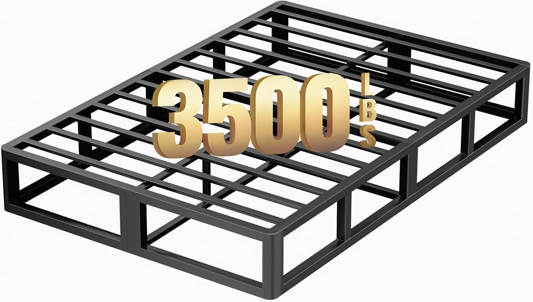 ROIL 10 Inch King Box Spring, Heavy Duty Metal Box Spring Mattress Foundation with Fabric Cover, 3500lbs Max Weight Capacity, Easy Assembly, Noise Free, Non-Slip