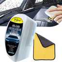 Windshield Stain Remover with 4oz Glass Cleaning Fluid, Portable Glass Cleaner Oil Film & Water Stain Remover for Windscreen, Shower Door & Mirror and Any Glass Surface  4oz/120ml