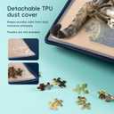 Tektalk Jigsaw Puzzle Board with 6 Color Sorting Trays Portable Puzzle Mat with Dustproof Cover for Puzzle Storage Saver, Non-Slip Surface, Up to 1500 Pieces - Khaki