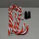 COOLWUFAN 12 Pack Christmas Candy Cane Pathway Markers, 17'' Christmas Outdoor Decorations Pathway Lights with 60 Warm Lights for Indoor and Outdoor Xmas Holiday Party Patio Yard Decor (Red)