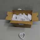 15 Pcs Metal Tins Jar 2 OZ Empty Heart Shaped Tins with Clear Window Lid for Candle Jars Art Crafts Candies Party Favors (White)