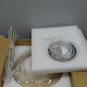 Retro Gold Pendant Lights Kitchen Island Lighting Fixture, Glass Pendant Light Large Brass with Large Thickened Amber Glass Shade, Classic Globe Pendant Light. Adjustable Hanging Light for Home Decor (9.25in)