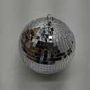 Mirror Disco Ball 8 Inch Hanging Disco Ball for Party Wedding Holiday Home Decoration, Silver