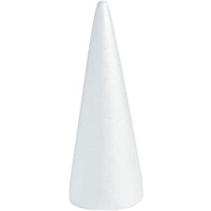 Fun Express Large White Foam Cones 12 Inch - Premium Styrofoam Craft Foam Shapes for DIY Christmas Trees, Centerpieces & Decorations | Set of 6 Polystyrene Cones for Arts and Crafts Projects