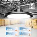 ELEKICO UFO Led High Bay Light, Upgrade Super Bright 350w 52500lm 5000k High Bay Led Shop Lights with Us Plug 5' Cable, Led Shop Lights for Garage Workshop Factory Barn Gym Warehouse 4 Pack