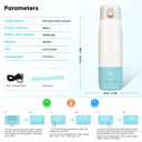 Portable Bottle Warmer for Travel, Bottle Warmer On The Go with Quick Heating, Preset Modes and Precise Temperature Control, Water & Milk Warmer with Long Battery Life, Blue