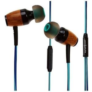 Symphonized DRM Premium Genuine Wood in-Ear Noise-isolating Headphones with Mic (Green/Blue)