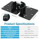 IRONWALLS Puck Lock Hasp Black 2 Packs, Heavy Duty Lock Hasp for Hidden Shackle Padlock Diameter Within 2-7/8/73mm, Steel Puck Lock Holders Brackets for Shipping Container, Trailers Doors