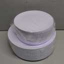 PULOTE 100PCS White Plastic Plates Disposable - Heavyweight 50 White Dinner & 50 Dessert/Salad Plates for Wedding, Party