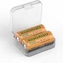 KOOAQQ 2 Pack 18350 Battery Rechargeable, 1500mAh 3.7V Flat Top 18350 10A Discharge IMR UH1835P Quality High Drain Li-ion Batteries for Flashlight