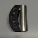 Checkered Chef Salad Chopper Tool, Mezzaluna Knife Stainless Steel Vegetable Rocker