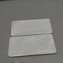 2PCS Water Absorbing Stone Tray,Quick Drying Stone Sink Tray,Water Absorbent Diatomite Coasters for Bathroom Counter and Kitchen Sink, Used for Hand Soap Dish Cosmetic Bottles Toothbrush Holders (2pcs 2110cm White Stripe)