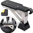 Car Door Step, Universal Fit Door Step for Car Roof Access, Adjustable Stand Pedal for Door Latch, Supports Both Feet, Roof Rack Accessories for Most Car, SUV, Vehicles (Black)