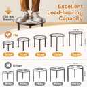 Amaoot 5 Pack Metal Plant Stand, Anti-Rust Iron Plant Stands for Indoor and Outdoor, Heavy Duty Flower Pot Stands for Multiple Plant, Black Potted Plant Holder for Garden Home (5 Pack Brown)
