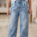 Kids Jeans Women Bow Jeans Cute Pants Fun Pants Casual Trendy Clothes, Blue Size 8Y