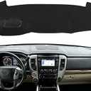 Yiz Dashboard Cover Dash Cover Mat Pad Carpet Custom Fit for Nissan Titan/Titan XD with Sensor (Black) J144