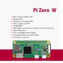 GeeekPi Zero W Kit for Raspberry Pi Zero W Board, with Pi Zero W Aluminum Case, Copper Heatsink, 20Pin Header, Micro USB to OTG Adapter, Switch Cable and HDMI Adapter