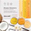 Shower Steamers Fresh Earth Collection - 15 Count Shower Bomb - Aromatherapy in Your Home - Helps Clear Congestion and Boost Mood - (Vanilla, Lemongrass Coconut, Sandalwood)