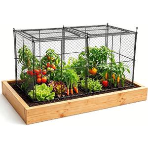 Crop Cage, 45"23"24" Garden Cage to Keep Animals Out, Chicken Wire Cloche, Heavy-Duty Plant Protector for Raised Garden Bed, Protect Vegetables from Rabbits Squirrels