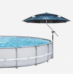 Above Ground Pool Umbrellas, Outdoor Pool Sunshade for Oval or Rectangular Swimming Pools, Multi-functional Patio Umbrella for Garden, Must have Pool Accessories