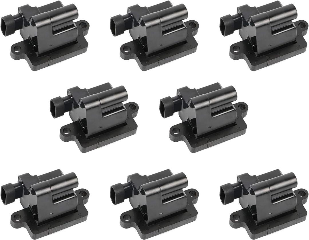 Ignition Coil Pack Set of 8 - Replaces 12558693, GN10298, C1208, D581 - Compatible with Cadillac, Chevy & GMC - Escalade, Silverado, Avalanche, Express 3500, Suburban, Tahoe, Sierra, Savana, Yukon (Set of 8)