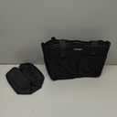 Ytonet Cleaning Caddy, Water Resistant Cleaning Supplies Organizer with Handle & Foldable Divider for Cleaners, Housekeeping Tote for Kitchen & Bathroom, Car Tool Caddy Organizer Bag, Black (Medium)