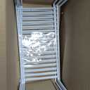 iPEGTOP Set of 4 Kitchen Cupboard Organiser Shelf, Small Size 10.6 x 5.1 Inch Freezer Cabinet Organization Storage Shelf Wire Rack, Steel Metal Shelves for Fridge Pantries Countertops Utensils -White